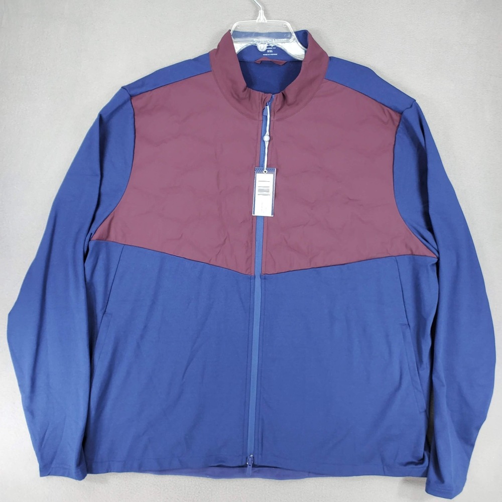 Holderness & Bourne Men's Golf Brodie Jacket Navy Blue Claret Size XXL NEW $275